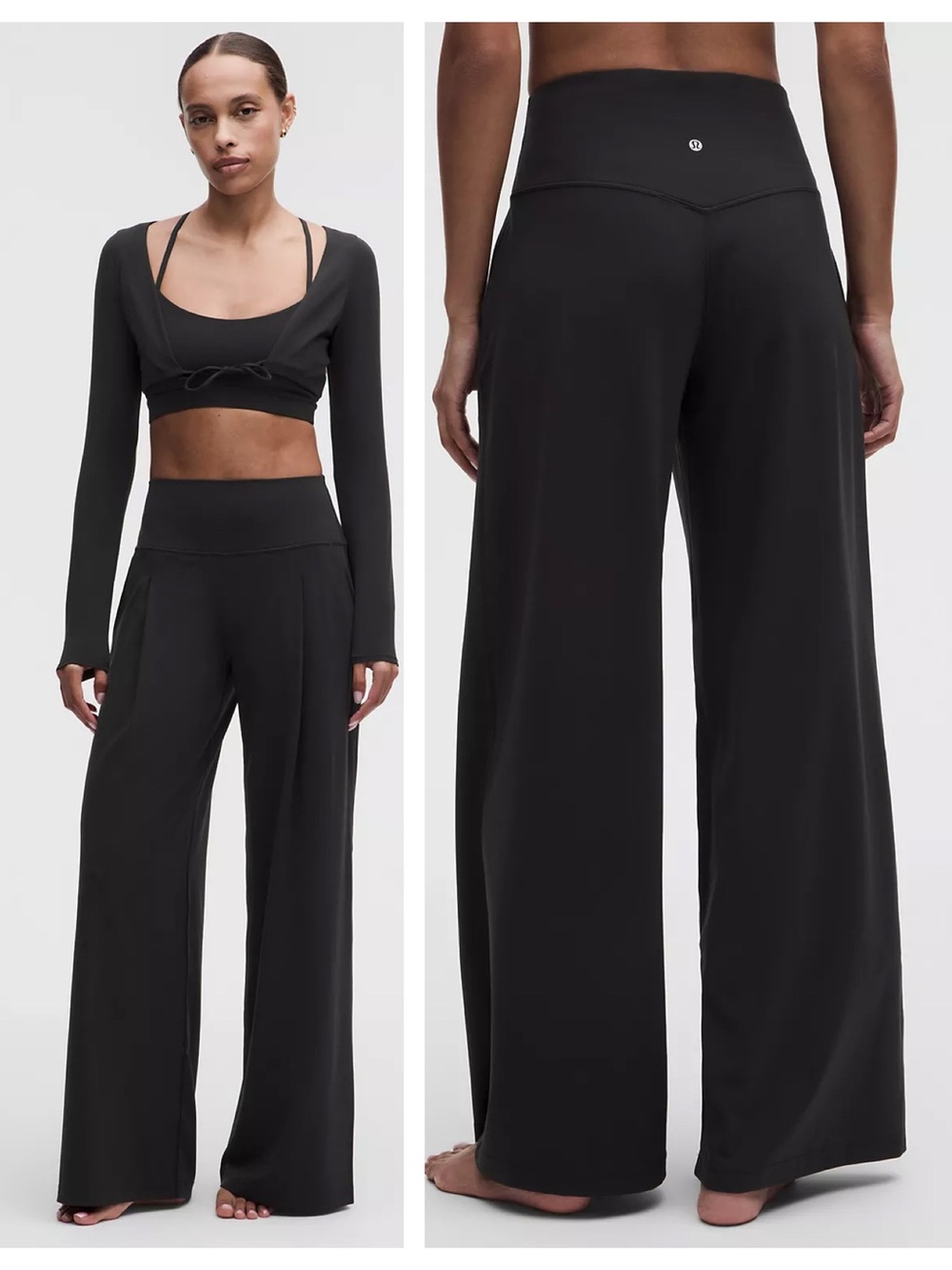 Lululemon Align Palazzo Pant Short Black Size 8 NWT Wide Leg Pants